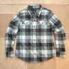 Women's Long-Sleeved Organic Cotton Fjord Flannel Shirt, Guides: Nouveau Green