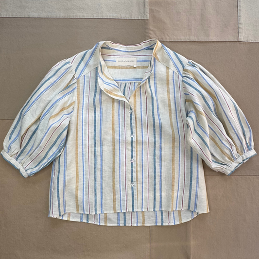 Women's Edith Blouse, Bahama Stripe