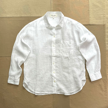 Jo Shirt in Linen, White