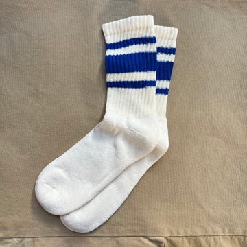 Retro Stripe Sock, Blue Star