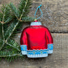 Christmas Sweater Glass Ornament