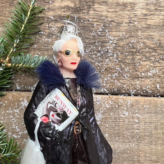 Miranda Priestly Glass Ornament