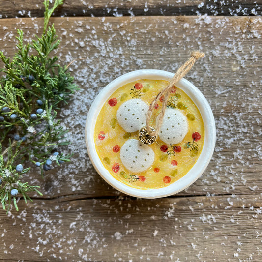 Matzo Ballin' Soup Glass Ornament