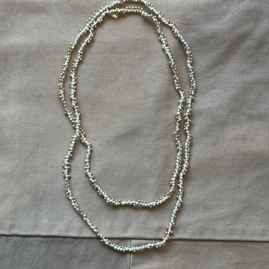 Rosemary Double Necklace, White