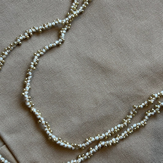 Rosemary Double Necklace, White