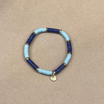 Grace Two-Color Stretch Bracelet, Lapis/Light Blue