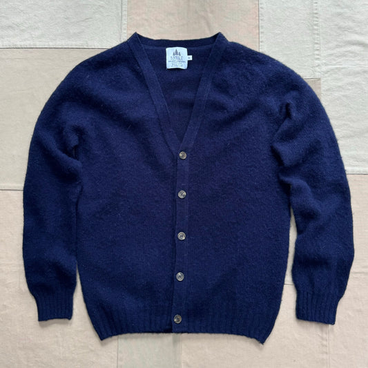 Brushed Wool Cardigan, New Navy