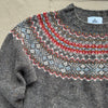 Women's Donegal Wool Fairisle Yoke Sweater, Staffa