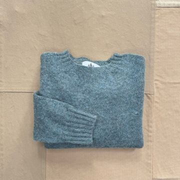 Women's Brushed Shaggy Crew Sweater, Graphite Green