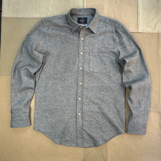 Teca Solid Flannel Shirt, Light Grey