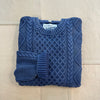 Stonewashed Cable Knit Sweater, Navy