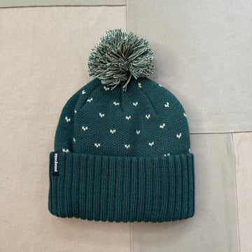 Kids Powder Town Beanie, Offset Dot: Conifer Green