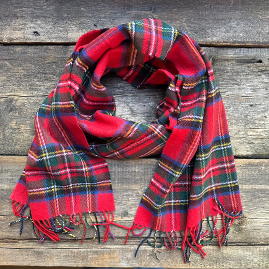 Oversized Lambswool Scarf, Royal Stewart