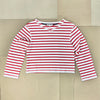 Striped Marseille Boatneck Tee, Red/Ivory