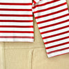 Striped Marseille Boatneck Tee, Red/Ivory