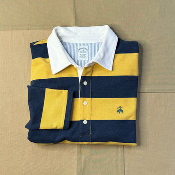 Vintage Long Sleeve Polo Shirt, Pique Cotton