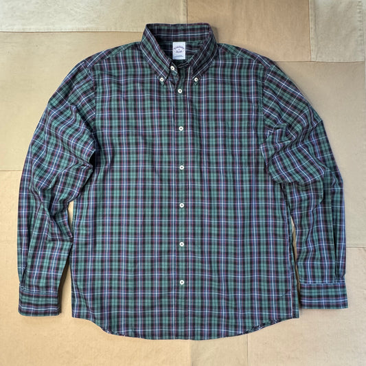 Friday Shirt, Poplin Checked Dark Green