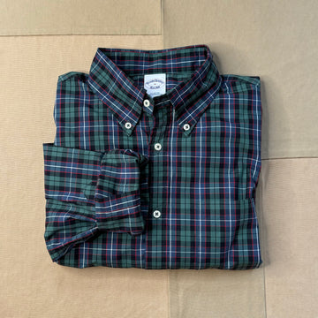 Friday Shirt, Poplin Checked Dark Green