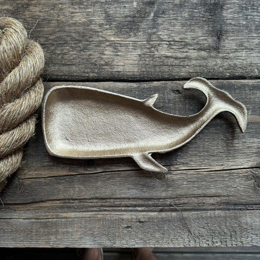 Whale Plate, Brass