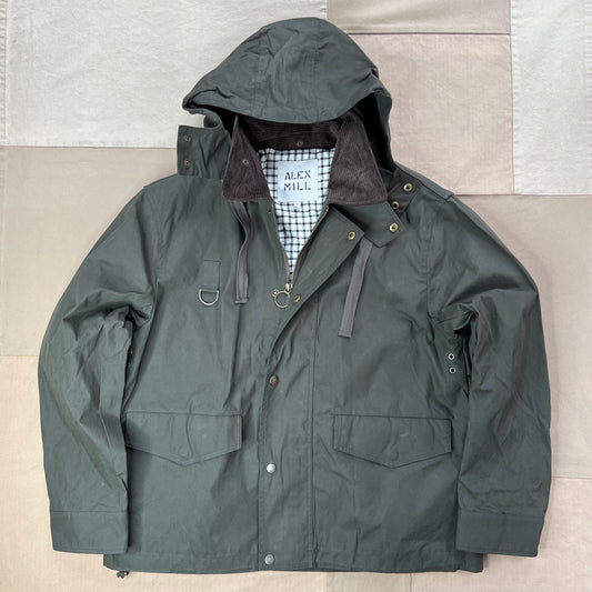 Highland Utility Jacket in Waxed Cotton, Army