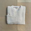 Jordan Sweater in Washed Cashmere, Heather Ecru