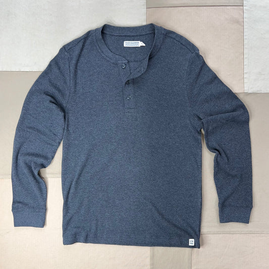 The Hudson Waffle Henley, Charcoal