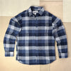 Plaid Cotton Flannel Shirt, Blue/Grey