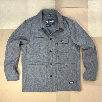 Wool Blend Chore Coat, Heather Grey