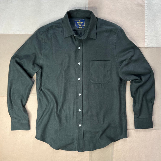 Teca Solid Flannel Shirt, Forest Green