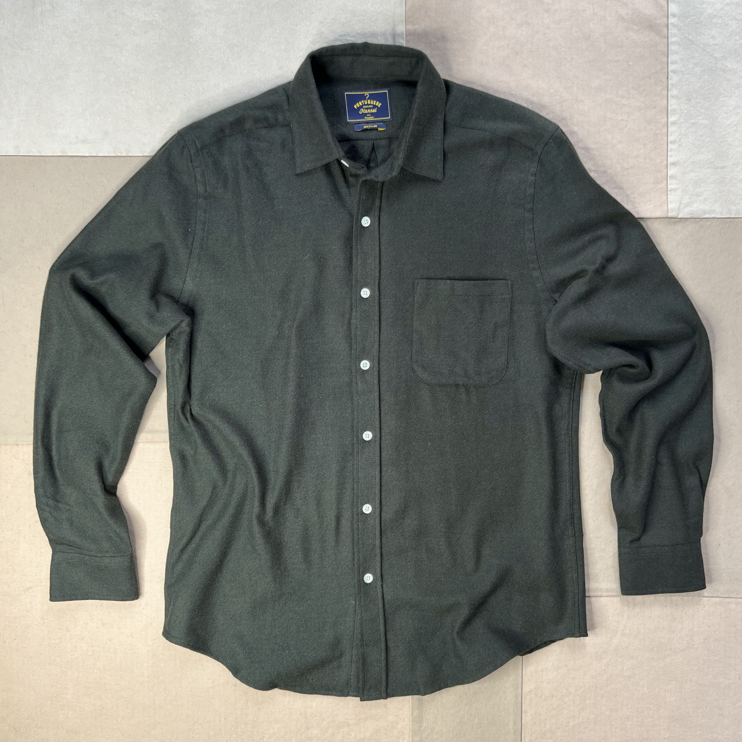 Teca Solid Flannel Shirt, Forest Green – SAULT New England