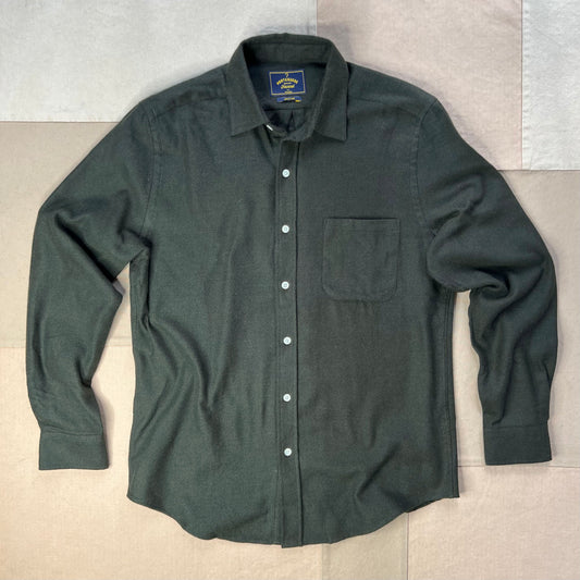 Teca Solid Flannel Shirt, Forest Green