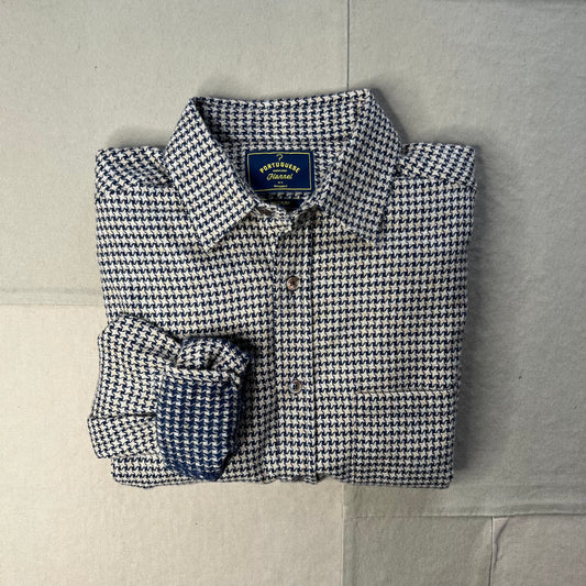 Pied Poule Shirt, Navy