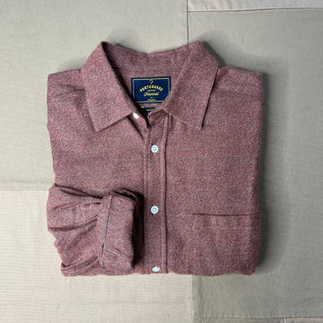 Teca Solid Flannel Shirt, Brick