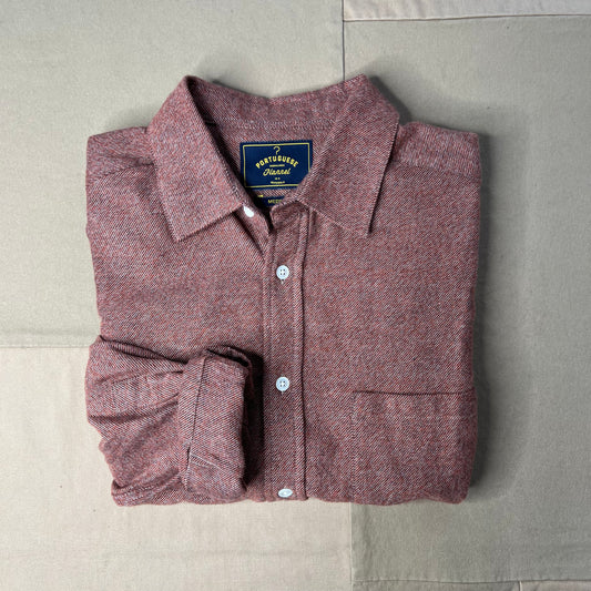 Teca Solid Flannel Shirt, Brick