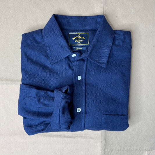 Teca Solid Flannel Shirt, Blue