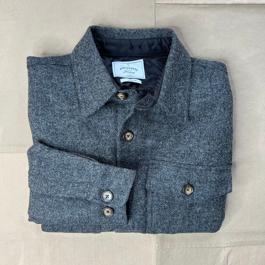 Wool Field Overshirt, Grey