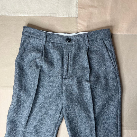 Single Pleat Trouser, Grey