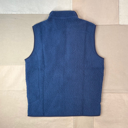 Men's Retro Pile Vest, New Navy: Sunken Blue