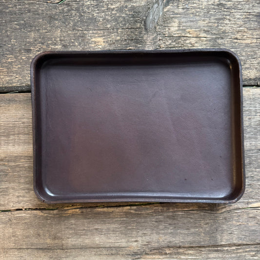 Leather Valet Catchall Trays, Dark Brown