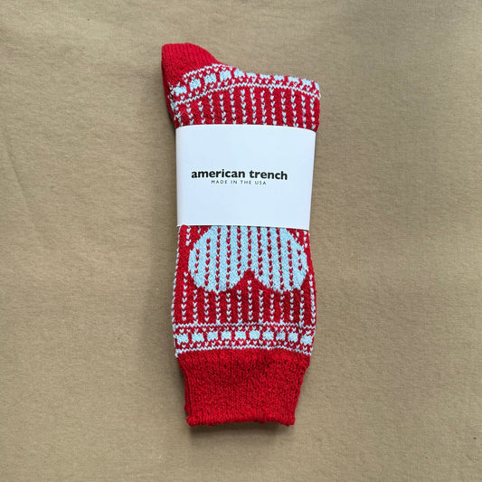 Women's Heart Sock, Red