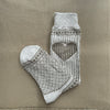 Women's Heart Sock, Linen