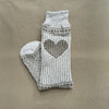 Women's Heart Sock, Linen