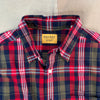 Madras Cotton Shirt, Olive/Red
