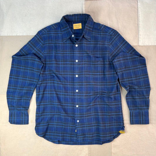 Madras Cotton Shirt, Navy