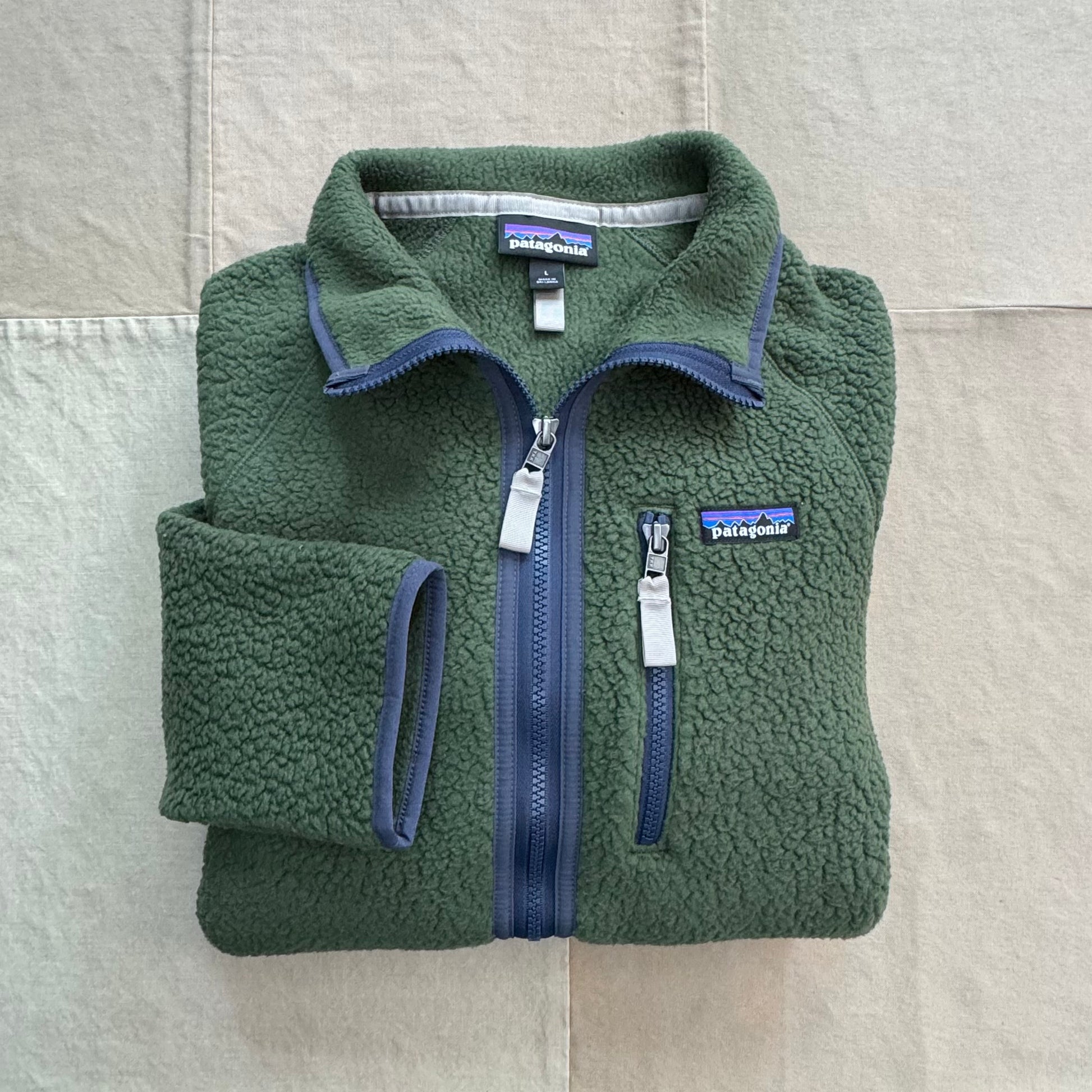 Men s Retro Pile Fleece Jacket Torrey Pine Green