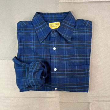 Madras Cotton Shirt, Navy