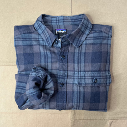 Men's Lightweight Fjord Flannel Shirt, Paw: Smolder Blue