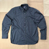 Long Sleeve Button Down Shirt, Navy Green Windowpane