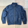 Harrington Jacket in Cotton Blend, Navy