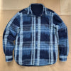 Round Tail Reversible Over Shirt, Indigo Plaid